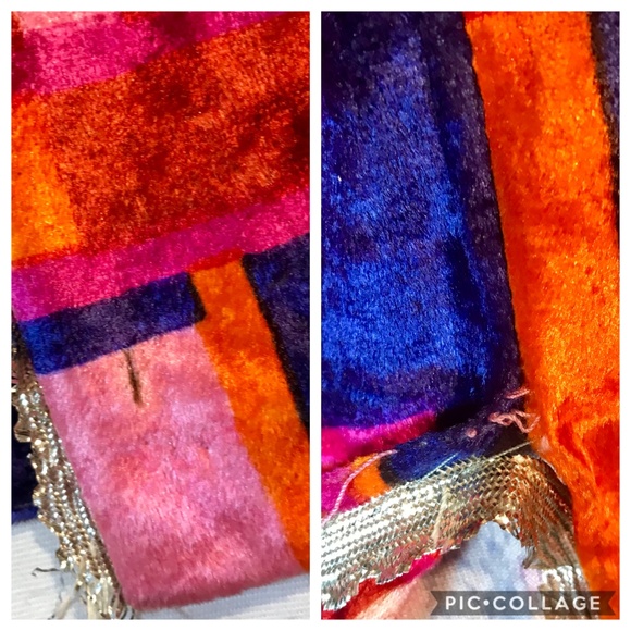 VTG Velvet Mod Maxi Skirt Festival Hippie Boho - Picture 8 of 8